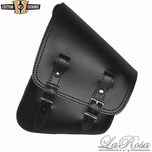 Left Side Saddlebag Swing Arm Solo Bag Fit For Harley Softail 1986+ Black Vinyl - Bild 1 von 2