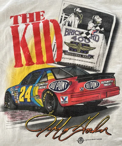 Vintage Brickyard 400 Jeff Gordon THE KID T-Shirt Indianapolis Speedway 1994 L Cover