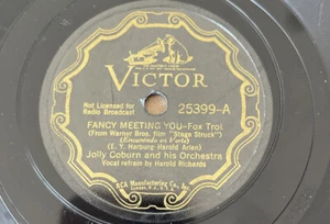 78 PREWAR JAZZ - JOLLY COBURN Victor 25399 -Fancy Meeting You 1936 V+ - Picture 1 of 4