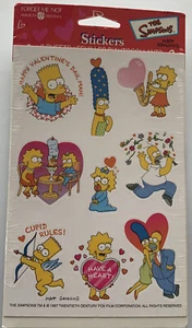 1999 American Greetings Vintage “The Simpsons” Valentine’s Day Stickers - Picture 1 of 8