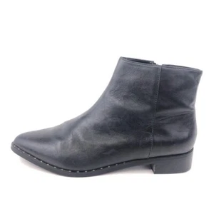 Catherine Malandrino Mesta Ankle Boots Womens Size 8.5 Black Leather Zip Casual - Picture 1 of 12