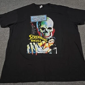 B&C Collection T-shirt 4XL Screaming Skull Vintage Poster Style 100% Cotton - Picture 1 of 8