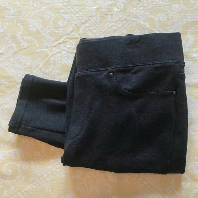 Calça legging Seven7 Pull On cinza carvão elástica tamanho M - Imagem 1 de 4