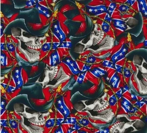 Pellicola stampa trasferimento acqua pellicola idrografica American Skulls larghezza 1 m x 100 cm - Foto 1 di 4