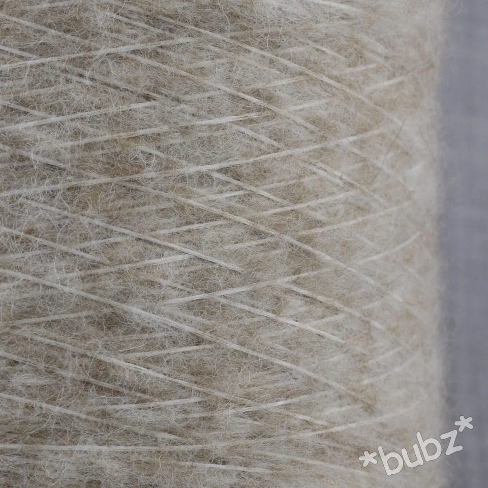 KID MOHAIR SUPER SOFT 4 PLY BRUSHED YARN 250g CONE KNITTING WOOL OATMEAL FLUFFY - Image 1 of 1