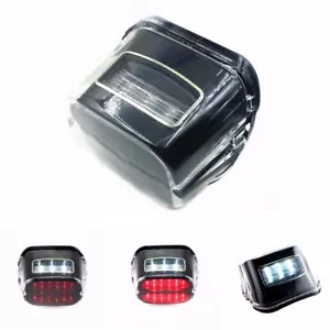 LED Tail Brake Light License Plate Lamp For Motorbike Harley Road King Sportster - Picture 1 of 12