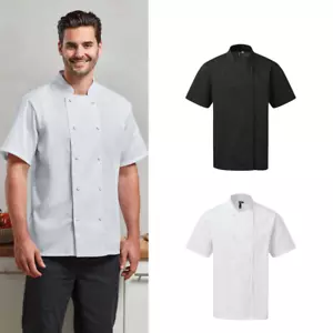 Premier Chefs Coolchecker Giacca Maniche Corta PR902 - Giacca Cappotto Chefwear Top - Foto 1 di 11