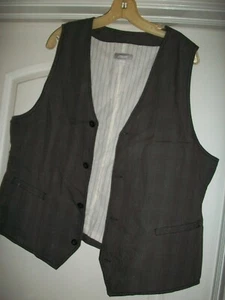 UTILITY Brand Vest Mens XL* Gray w/ Stripes NICE-Ships FREE - Picture 1 of 3