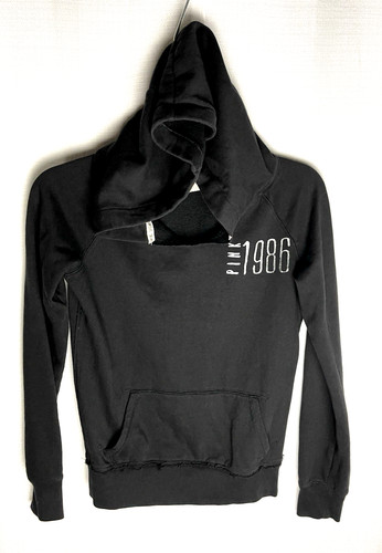 UNDERCOVER Felpa con cappuccio Victoria's Secret ROSA collo diviso taglia XS nera B*H