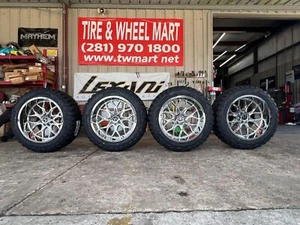 SET of 4 NEW 22x12 Hardcore HC104 Wheels Tires RIM Chrome FORD LINCON 6x135 - Picture 1 of 5