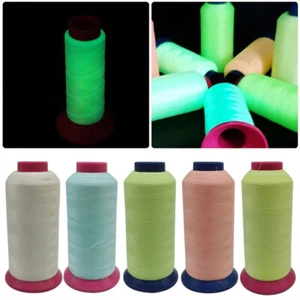 1000 Yards Spool Luminous Thread Glow In The Dark Embroidery Cord Craft Sewing - Picture 1 of 37