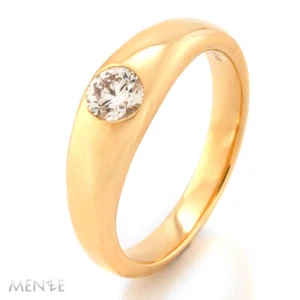 Ring Bandring Diamant 750/- Gelbgold 1 Brillant 0,51 ct. RW 60 by Menze (22413) - Bild 1 von 9