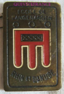 IN00255 - INSIGNE Ecole de LANGENARGEN, métal peint, 4 anneaux, matriculé - Picture 1 of 2