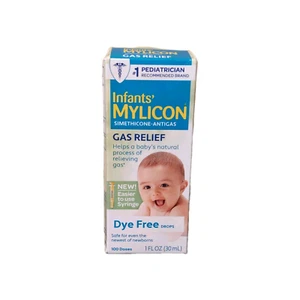 Infant's Mylicon Gas Relief Drops Dye-Free Safe for Newborns 1 fl oz (100 doses) - Picture 1 of 5