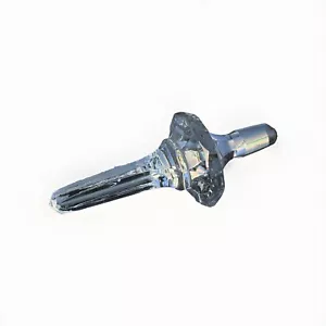 Very Rare Crystal Glass Bottle Stopper Long Stem 11.5” Unique Art Decor (a3) - Picture 1 of 5