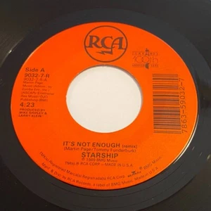 Starship - It's Not Enough (Remix) / Love Among The Cannibals 45 - RCA - Picture 1 of 1