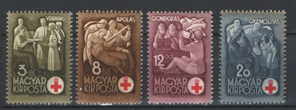 Hungría 1942. Juego Cruz Roja MNH (**) Mi.: 691-694 / 6,50 EUR Foto 1 de 1