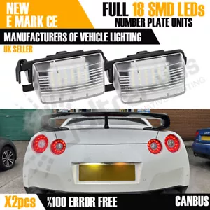 18 LED NUMBER PLATE LIGHT LAMPS FOR NISSAN 370Z GTR SKYLINE CUBE 350Z VERSA UK - Picture 1 of 4