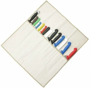 Chefs Knife Wallet Canvas Vogue Case Roll 14 Compartment without Knives - Picture 1 of 4