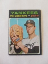 MEL STOTTLEMYRE 1971 TOPPS BASEBALL CARD #615 NEW YORK YANKEES
