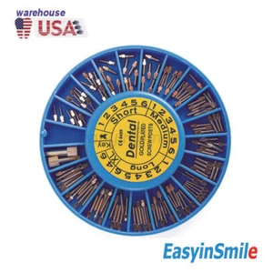 120 piezas Tornillo Dental Poste Enchapado en Oro Talla S -XL Kit Completo Recarga Easyinsmile - Imagen 1 de 10