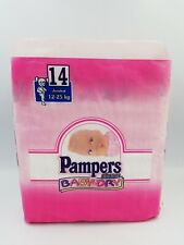 Vtg Pampers Baby Dry Phases Pack 14 Plastic Diapers Junior 12-25 Kg , 26-55 lbs
