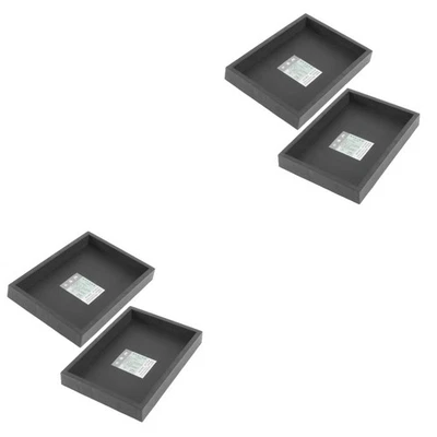 4 Pcs  Flowerpot Trays Rectangular Water Plate Flowerpot Holders Bonsai Bases - Image 1 of 4