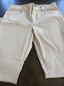 Lauren Ralph Lauren Women's Beige Flat Front Straight Leg Dress Pants Size 10 - Picture 1 of 7