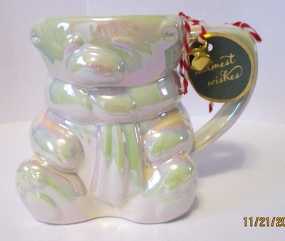Caneca de grés Anthropologie Merry Luster urso polar - Imagem 1 de 3
