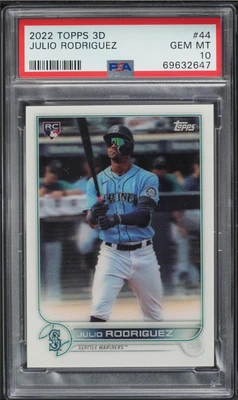 Julio Rodriguez 2022 Topps MLB 3D ROOKIE #44 PSA 10 - Image 1 of 2