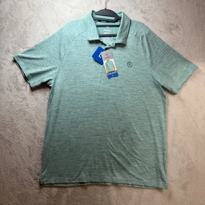 Neu mit Etikett Hurley Poloshirt Herren Large grün kurzärmlig Logo Performance Stretch - Bild 1 von 9