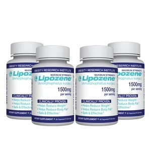 Lipozene Diet Pills Weight Loss Supplement 4 Bottles 30 Capsules Each Total 120 - Picture 1 of 6