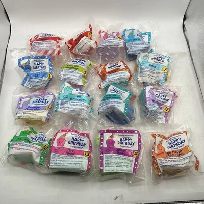 Mcdonalds Happy Meal Toys 1994 Happy Birthday 1-15 Sealed Bags NOS Complete Set - Image 1 of 4