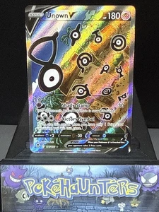 Pokemon Card Unown V 177/195 Alt Art Silver Tempest Red Dot Error Near Mint - Foto 1 di 3