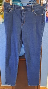 Jean femme Gloria Vanderbilt stretch bleu foncé 14 coniques mélangés fab haut R - Photo 1/8