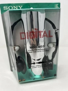 Vintage SONY HEADPHONES MDR-M55 DYNAMIC OLD SCHOOL Stereo HEADSET - Picture 1 of 9