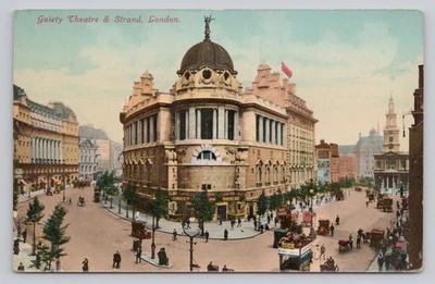 Gaiety Theatre and Strand London England Postcard - Image 1 of 2