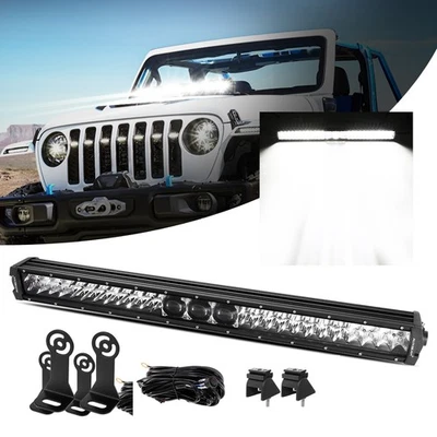 Barra de luz LED recta todoterreno AUXBEAM 32 pulgadas 192W para Dodge Ram 1500 2500 Foto 1 de 4