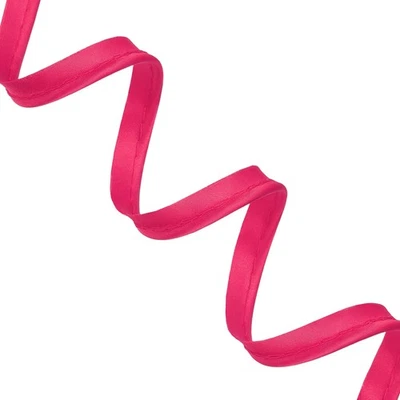 Cinta de sesgo de tubería 1/2 pulgada 11 yardas borde de tubería con núcleo de algodón, rojo rosa Foto 1 de 4