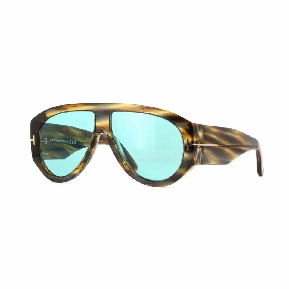 ** Authentic**  Tom Ford Bronson FT 1044 Striped Brown/blue Sunglasses  - image 1 of 4