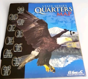2 - 1999-2008 Tri-fold H E Harris State Series Quarters Map  - Picture 1 of 5