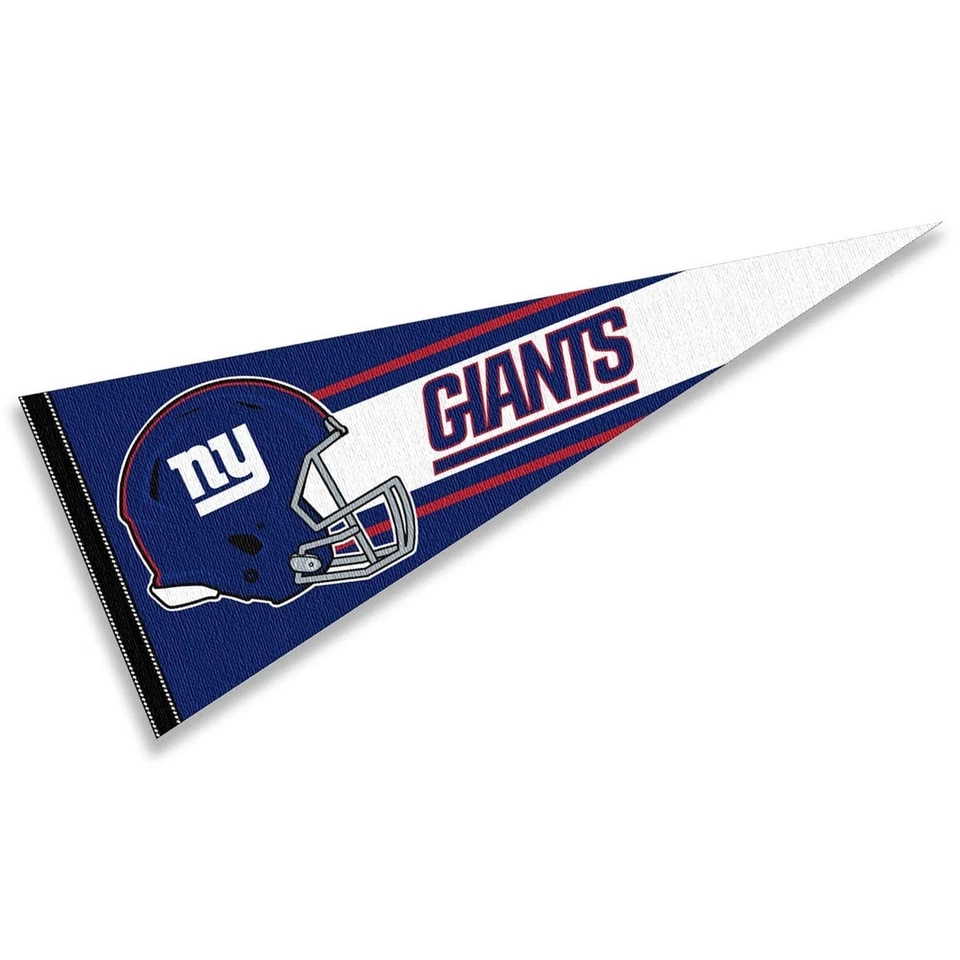 New York Giants Pennant NFL Felt Large Helmet Write Out Man Cave Decor Football