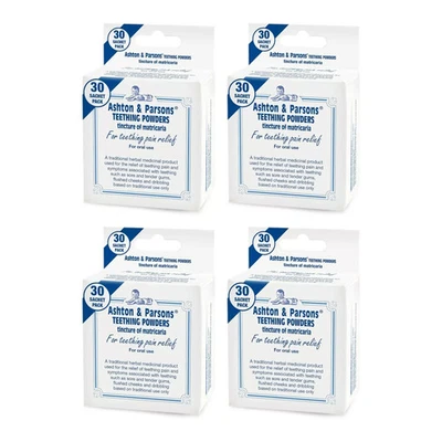 Ashton & Parsons Teething Powders Natural Relief for Teething Pain 30 Sachets x4 - Image 1 of 3