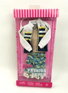 Ken Fashion Fever Outfit 2006 Mattel Striped Jacket Tan Shirt Camo Pants - Picture 1 of 9