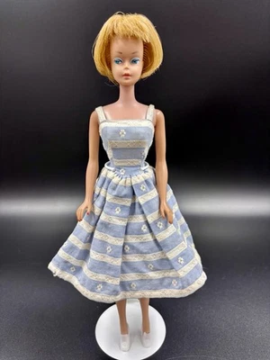 Vintage 1966 American Girl Blonde TLC Barbie Doll In Suburban Shopper #969 Dress - Image 1 of 4
