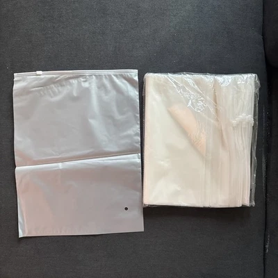 40Pcs Reusable Ziplock Bags 40 x 30cm Travel Clothes Bags Transparent Large S.. - Image 1 of 2