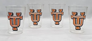 1980's Tennessee Volunteers Vols Football Acrylic Neyland Stadium Cup Lot Of 4 - Picture 1 of 2