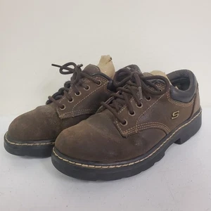 Vintage Skechers Womens Chunky Leather Y2K Sneakers Size 6.5 Brown Preppy 90S - Picture 1 of 14