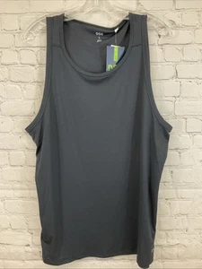 Men's Reflective UV-Protection Polyester Running Tank Top Black L Large - Picture 1 of 12