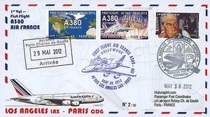 A380-196T2 FFC USA "Airbus A380 Air France - 1er Vol Los Angeles-Paris" 2012 - Imagen 1 de 1
